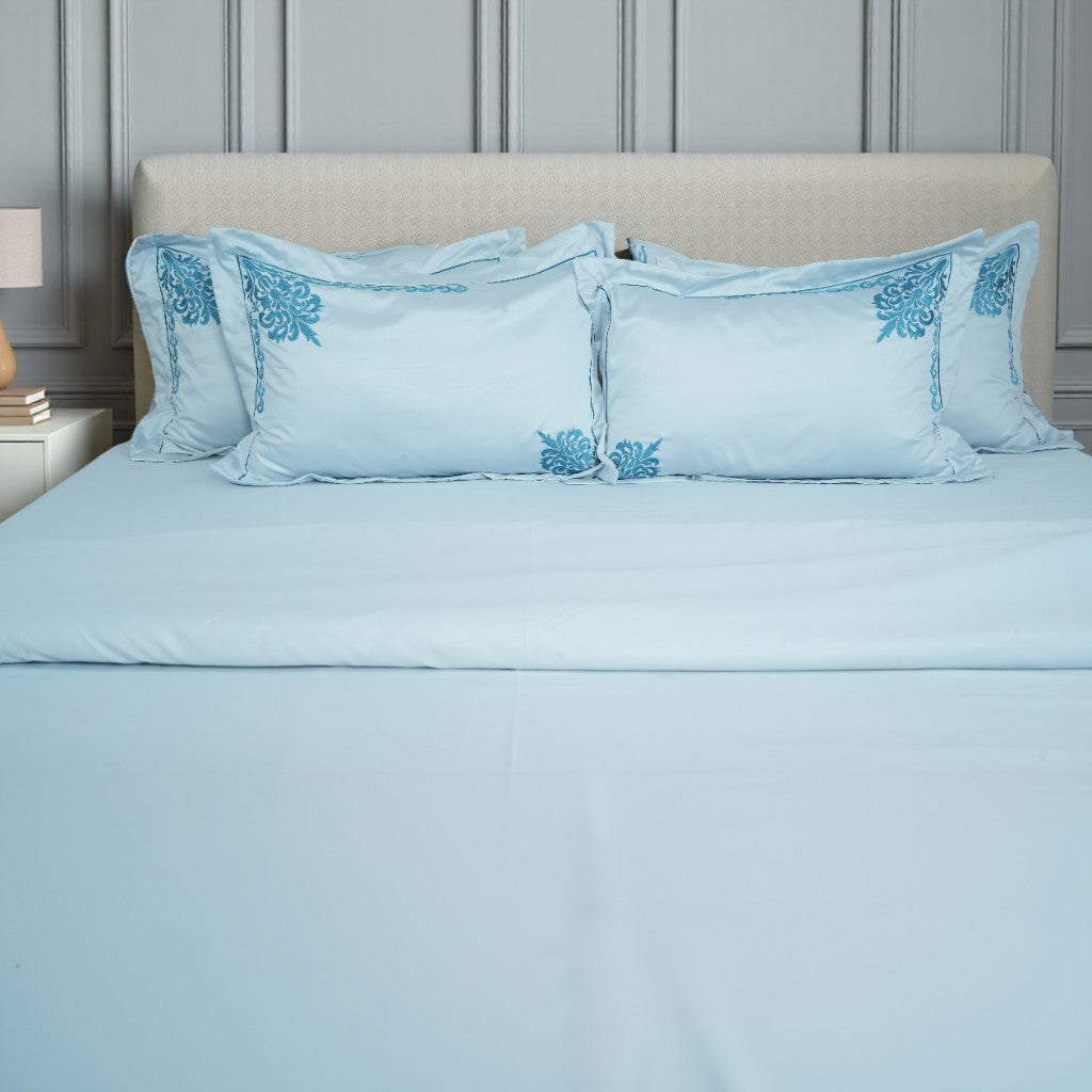 Story Premium Bedsheet (Sky Blue)